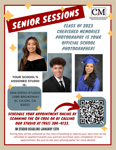 Updated Senior Portraits Info, click for readable PDF